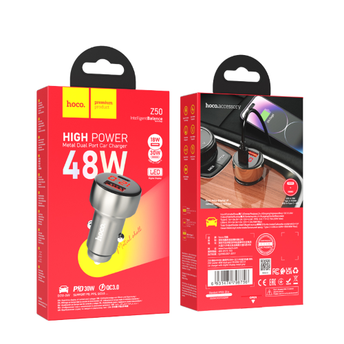 Caricatore Auto USB QC 3.0A 18W + Type-C PD 30W