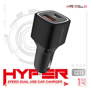 Caricatore Auto Fast Charge USB QC 3.0A + Type-C 36W PD