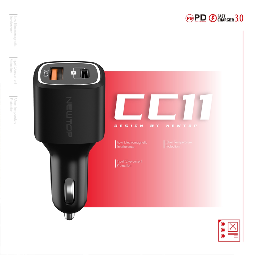 Caricatore Auto Fast Charge USB QC 3.0A + Type-C 36W PD
