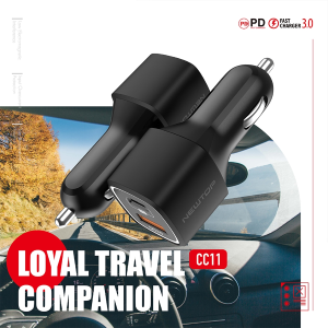 Caricatore Auto Fast Charge USB QC 3.0A + Type-C 36W PD